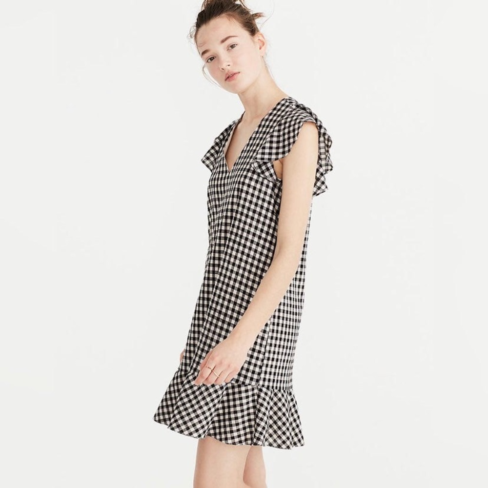 Madewell Ruffle Gingham Dress
